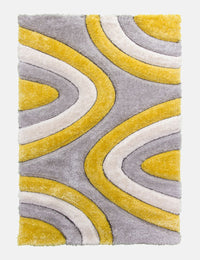 Luxus Ripples - Yellow rug from The Mattress Store Ireland