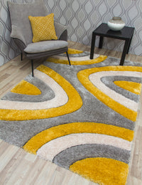 Luxus Ripples - Yellow rug, 80 x 150 cm size