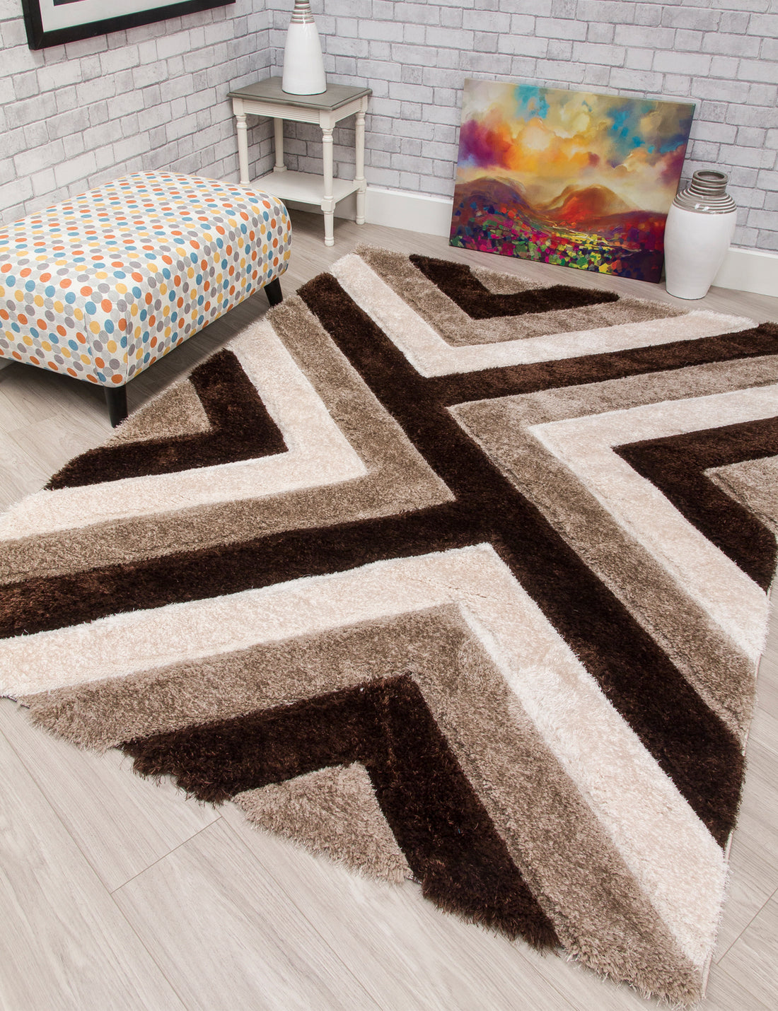 Luxus Cascade - Beige rug from The Mattress Store Ireland