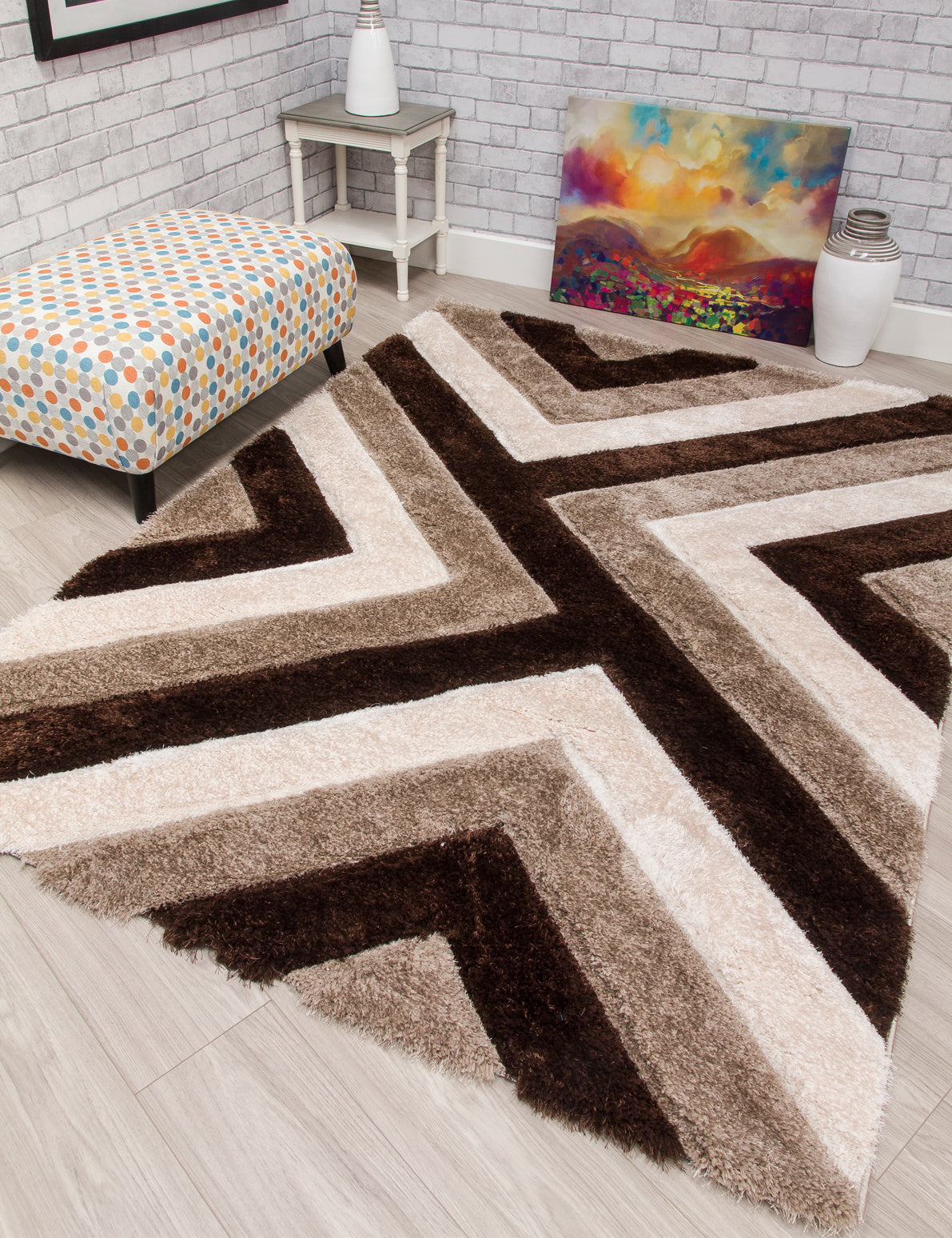 Luxus Cascade - Beige rug from The Mattress Store Ireland