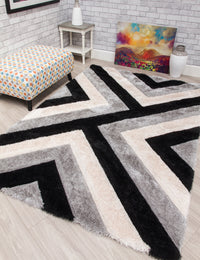 Luxus Cascade - Grey rug, 80 x 150 cm size