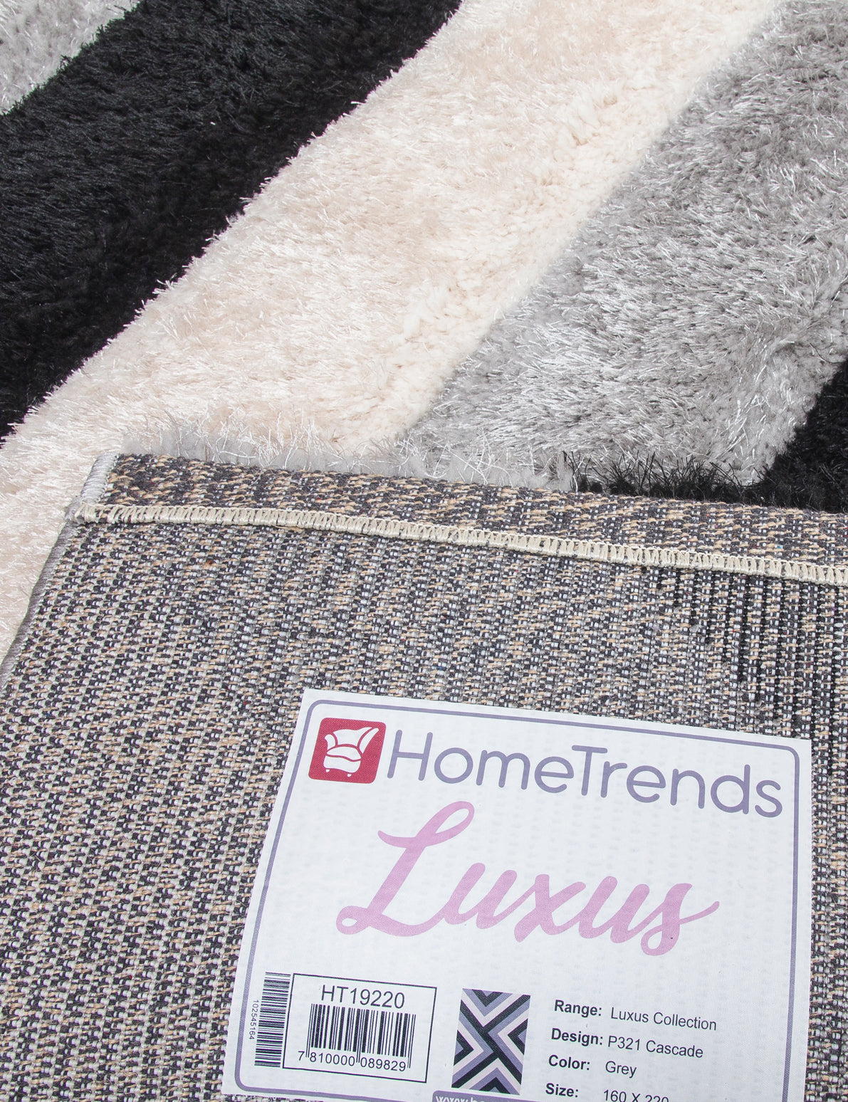Luxus Cascade - Grey rug, 160 x 220 cm size