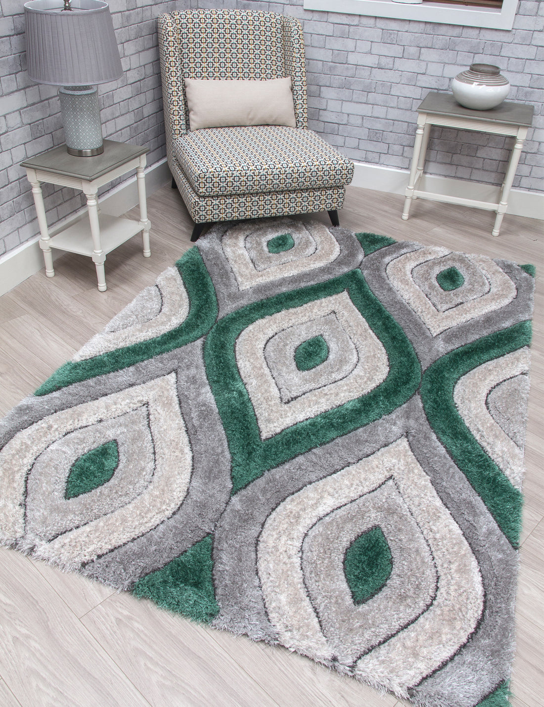 Luxus Teardrop - Green rug, photo 2