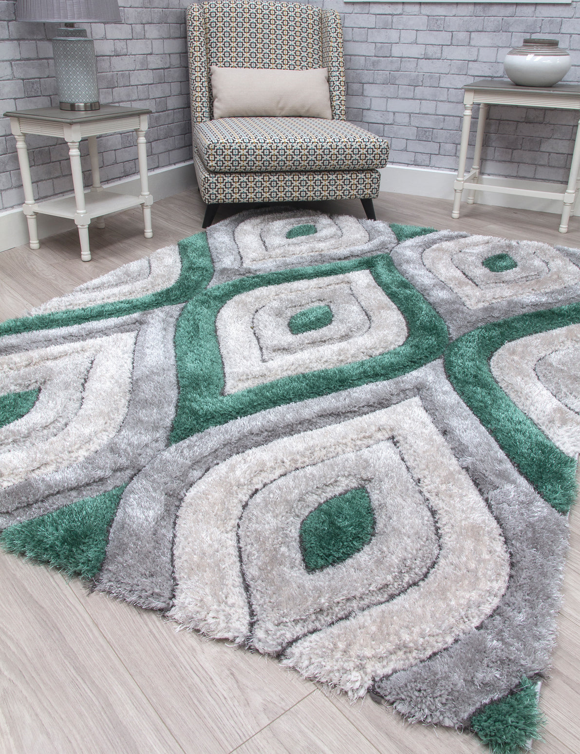 Luxus Teardrop - Green rug, photo 8