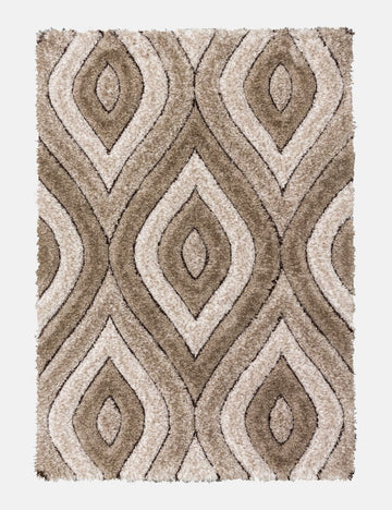 Luxus Teardrop - Beige rug from The Mattress Store Ireland