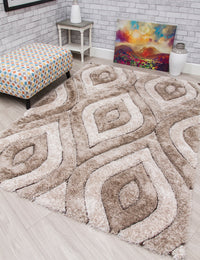 Luxus Teardrop - Beige rug, 80 x 150 cm size