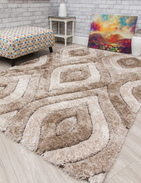 Luxus Teardrop - Beige rug, 120 x 170 cm size