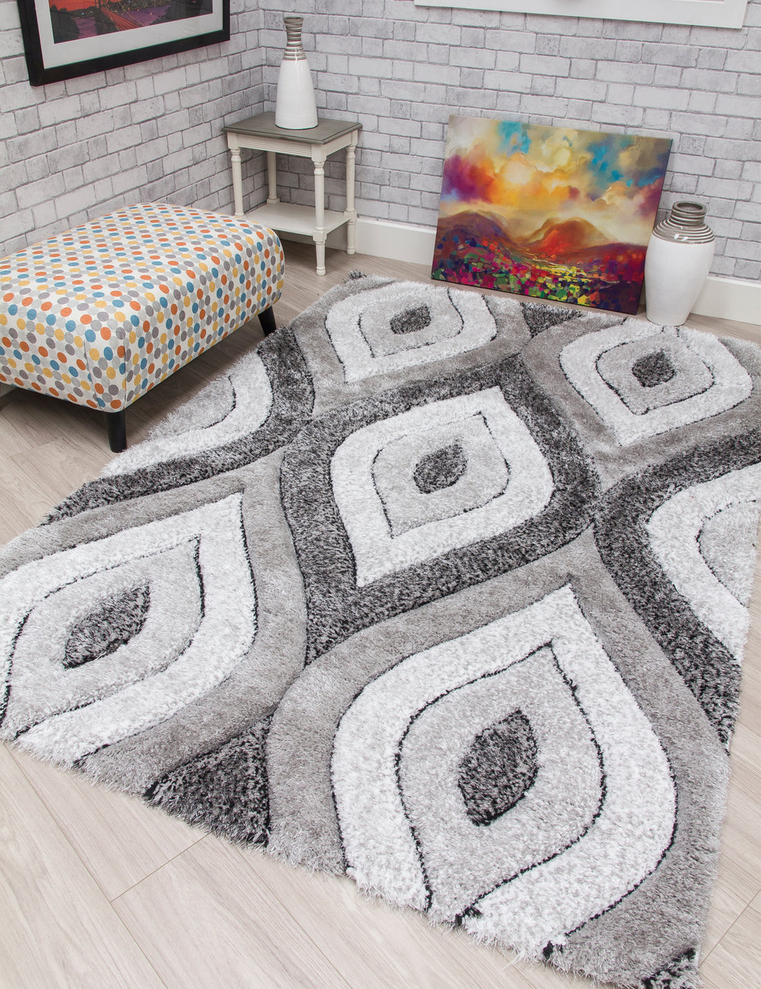 Luxus Teardrop - Grey rug, photo 2