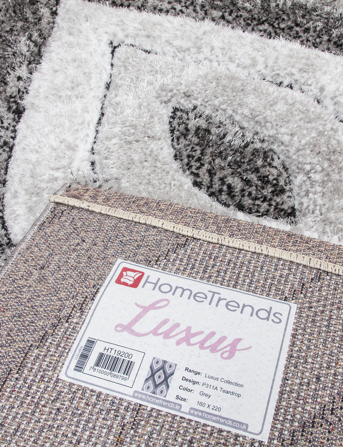 Luxus Teardrop - Grey rug, photo 9