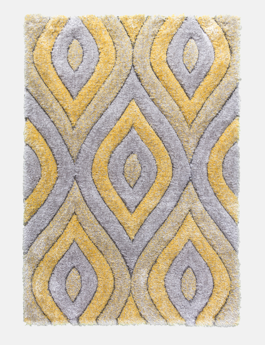 Luxus Teardrop - Yellow rug from The Mattress Store Ireland