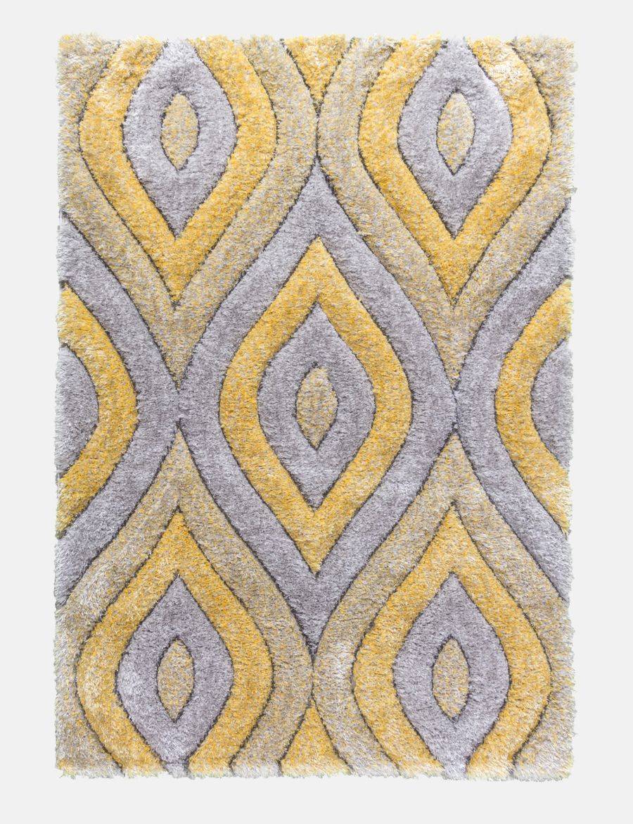 Luxus Teardrop - Yellow rug from The Mattress Store Ireland
