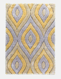 Luxus Teardrop - Yellow rug from The Mattress Store Ireland