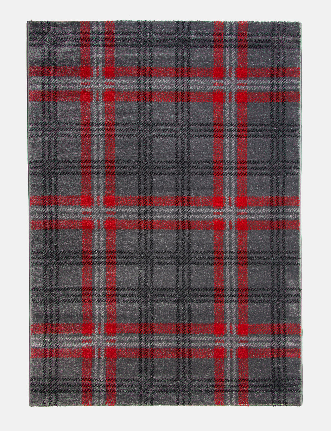 Glendale - Grey / Red rug from The Mattress Store Ireland