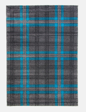 Glendale - Grey / Teal rug from The Mattress Store Ireland