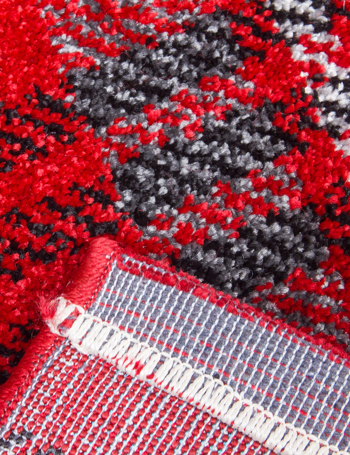 Glendale - Red / Grey rug, 67 x 240 cm size