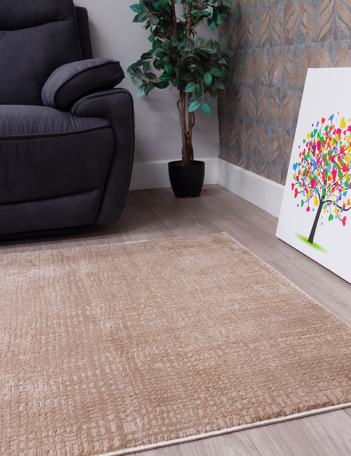 Elements Crisscross - Beige rug, 160 x 220 cm size