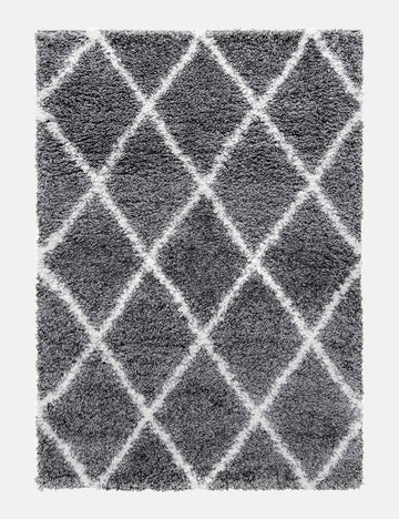 Fantasy Trellis - Dark Grey / Cream rug
