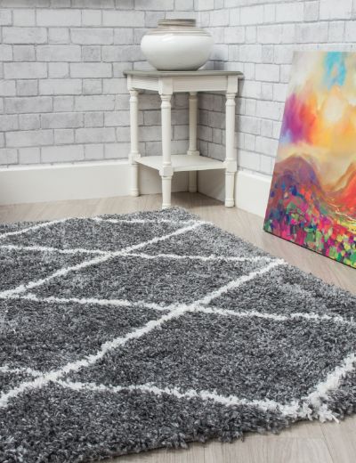 Fantasy Trellis - Dark Grey / Cream