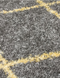 Fantasy Trellis - Dark Grey / Yellow