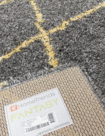 Fantasy Trellis - Dark Grey / Yellow
