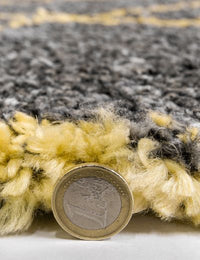 Fantasy Trellis - Dark Grey / Yellow