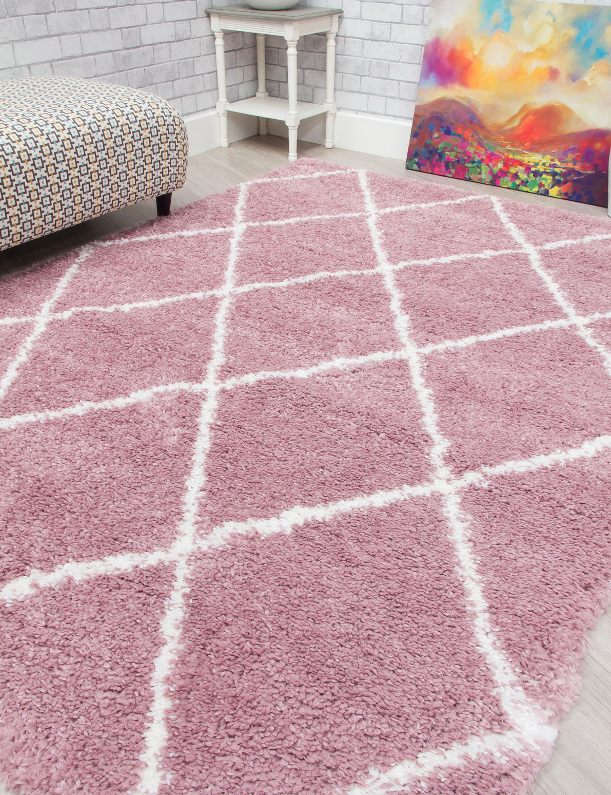 Fantasy Trellis - Pink / Cream rug, photo 6