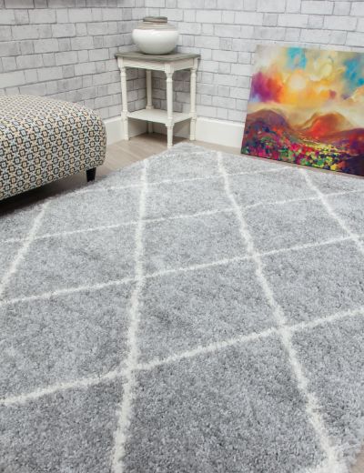 Fantasy Trellis - Light Grey / Cream