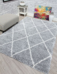 Fantasy Trellis - Light Grey / Cream rug, 160 x 220 cm size