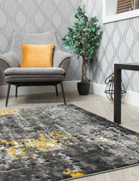 Bellini Mirage - Dark Grey / Yellow rug, 160 x 220 cm size