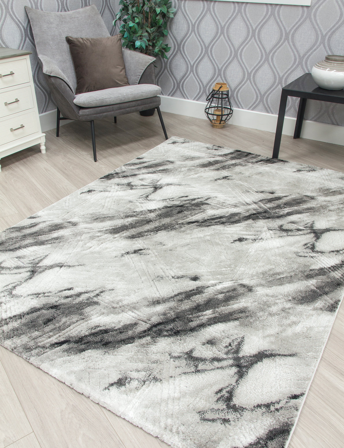 Bellini Quartz - Light Grey rug, 120 x 170 cm size