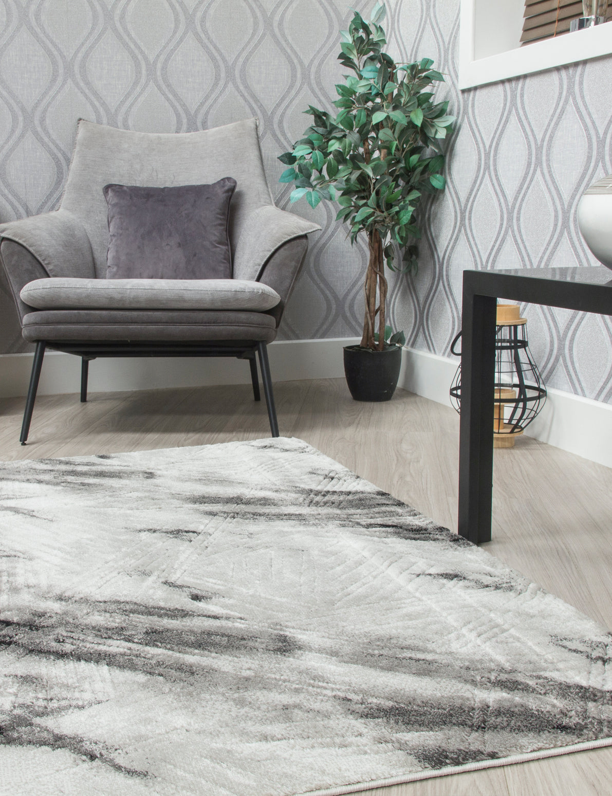 Bellini Quartz - Light Grey rug, 160 x 220 cm size