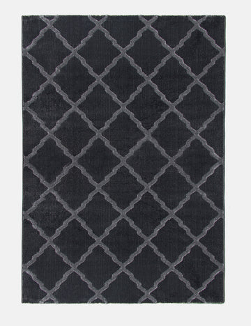Toscana Lattice - Dark Grey rug from The Mattress Store Ireland