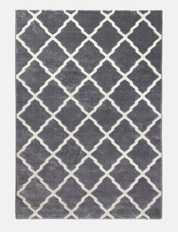 Toscana Lattice - Medium Grey rug from The Mattress Store Ireland
