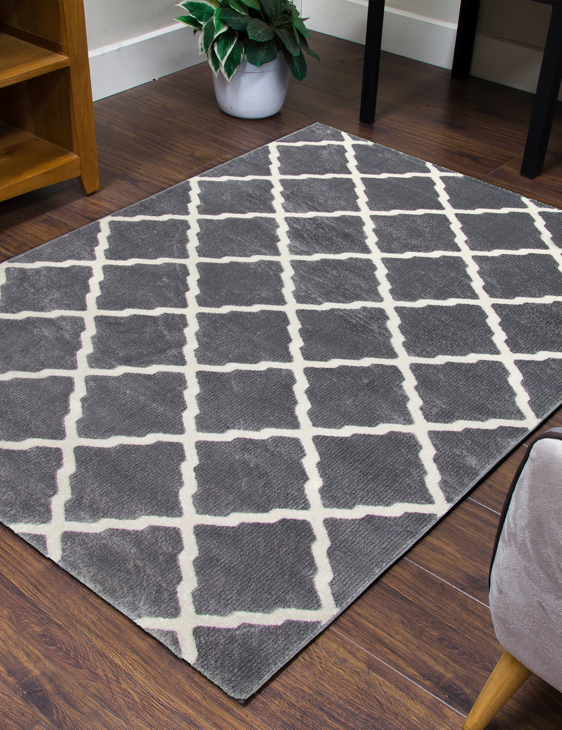 Toscana Lattice - Medium Grey rug, photo 2