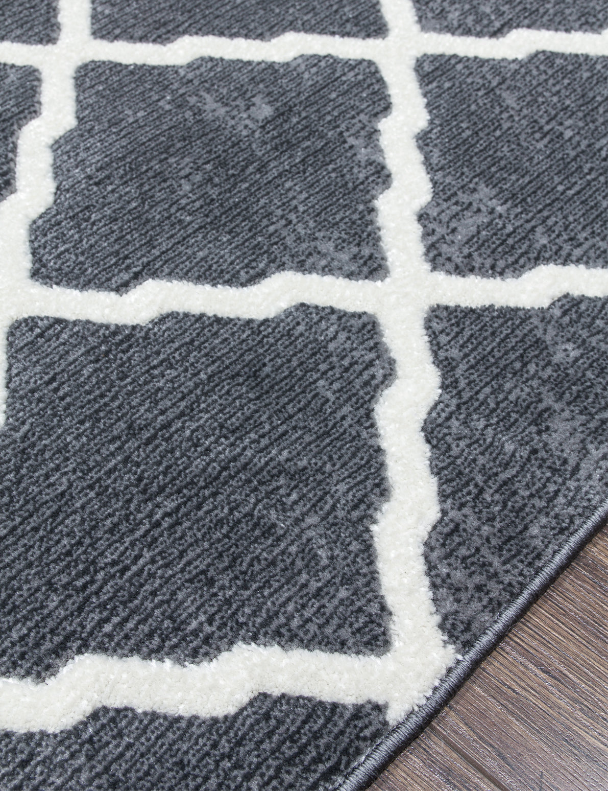 Toscana Lattice - Medium Grey rug, 160 x 220 cm size