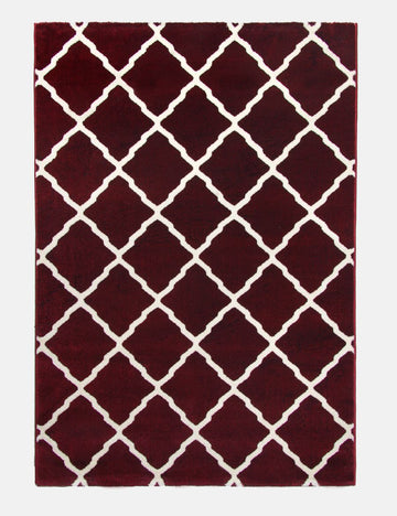 Toscana Lattice - Red rug from The Mattress Store Ireland