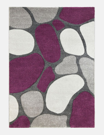 Tempo Pebbles - Purple rug from The Mattress Store Ireland