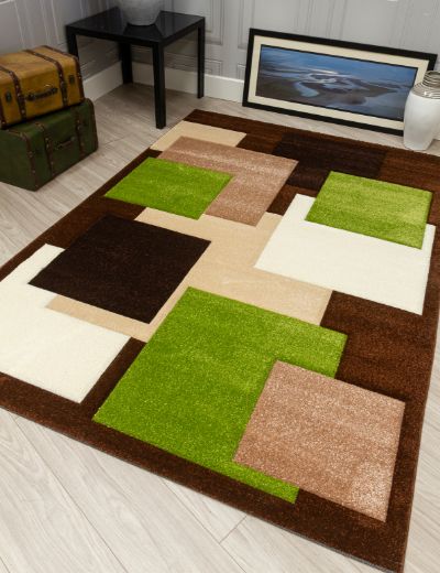 Tempo Squares - Brown / Green