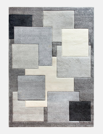 Tempo Squares - Grey rug from The Mattress Store Ireland