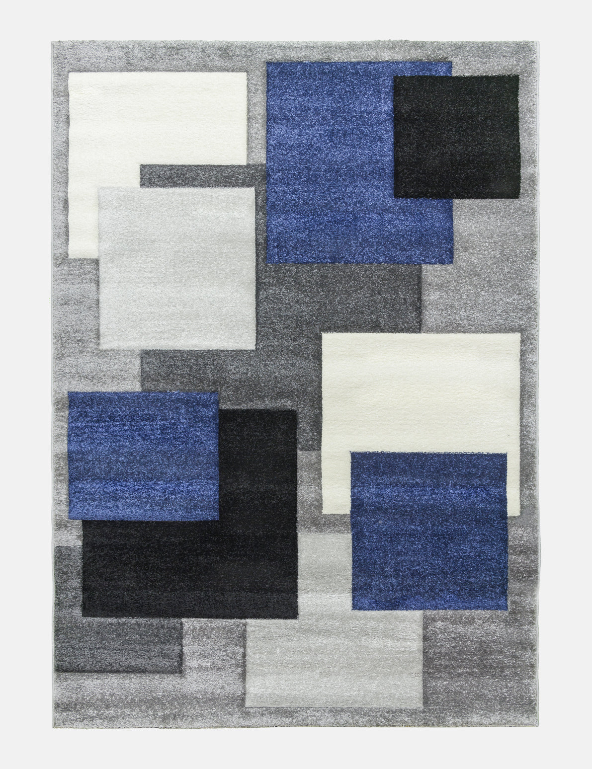 Tempo Squares - Navy rug from The Mattress Store Ireland