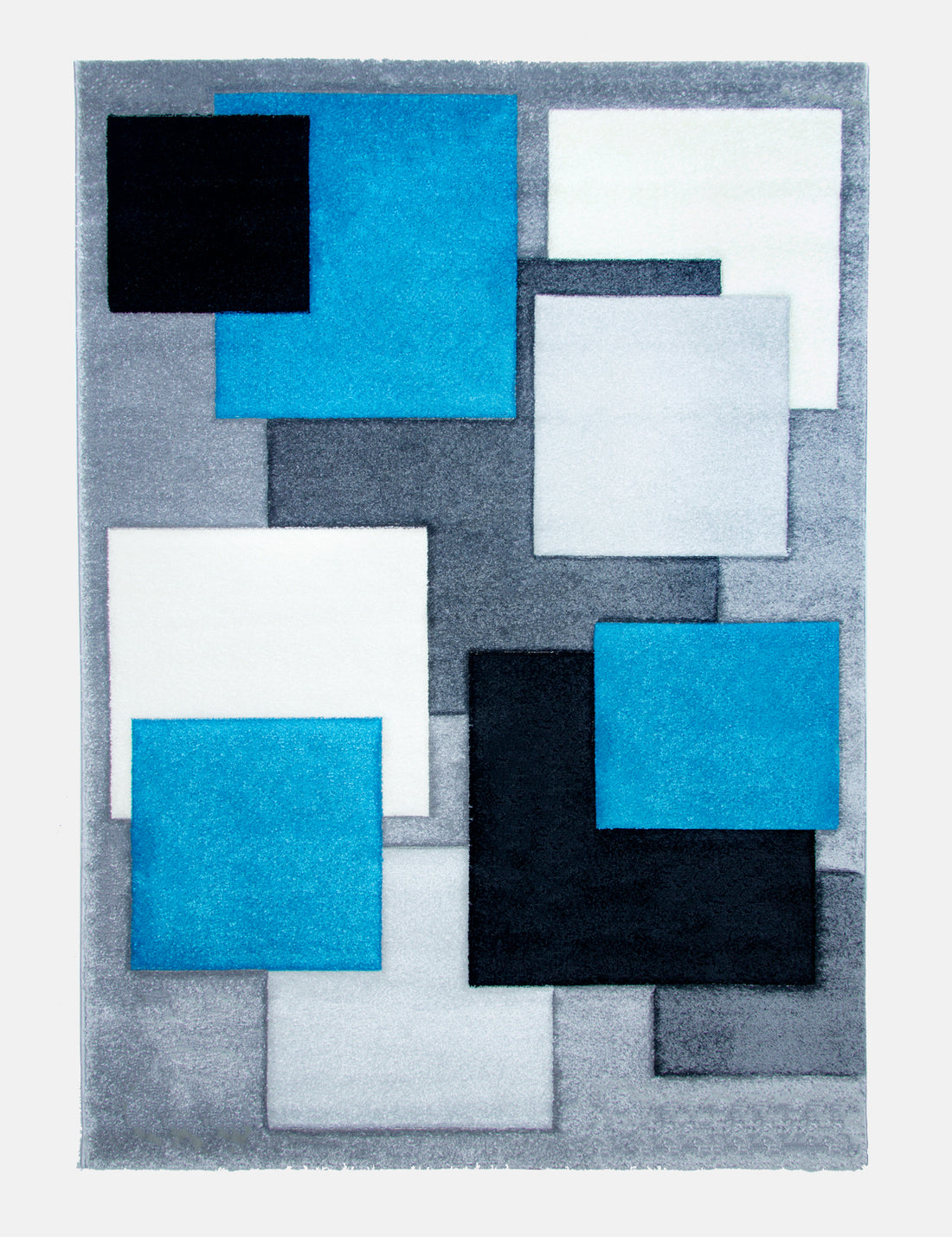 Tempo Squares - Teal rug from The Mattress Store Ireland