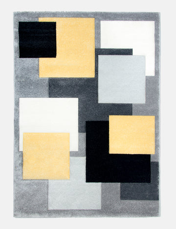Tempo Squares - Yellow rug from The Mattress Store Ireland