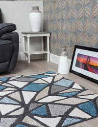Alessia Loka - Blue rug, 160 x 220 cm size