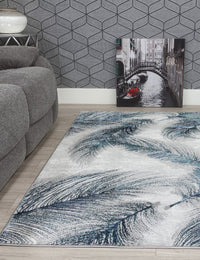 Boutique Plumes - Blue Green rug, 120 x 170 cm size