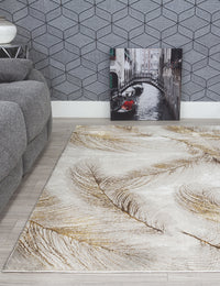 Boutique Plumes - Ochre rug, 160 x 220 cm size