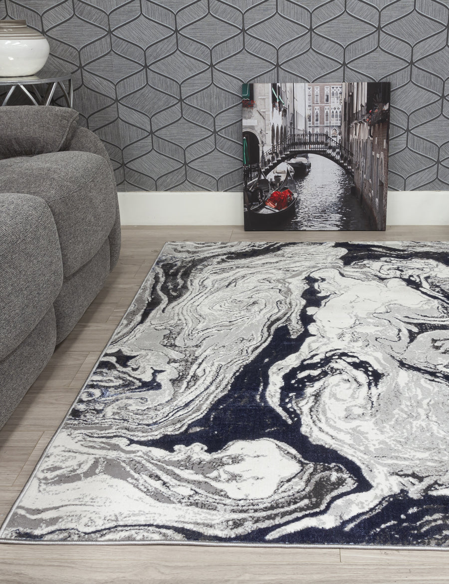 Boutique Vivid - Blue rug, 120 x 170 cm size