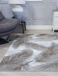 Boutique Plumes - Grey rug, 120 x 170 cm size