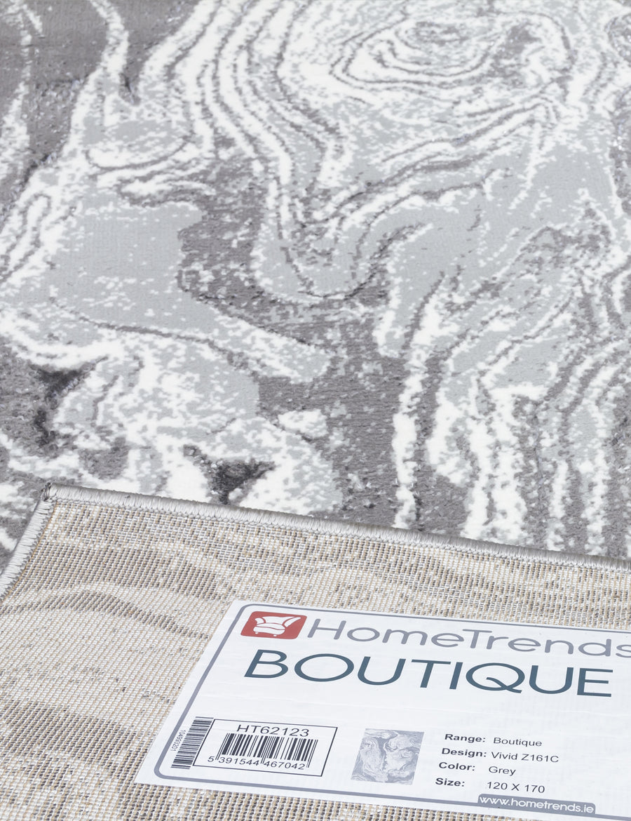 Boutique Vivid - Grey rug, 160 x 220 cm size