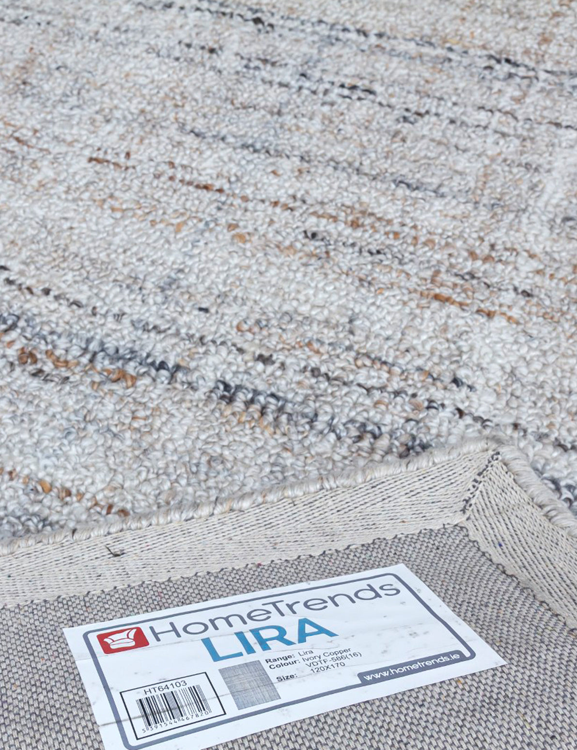 Lira Ivory Copper rug, 160 x 220 cm size