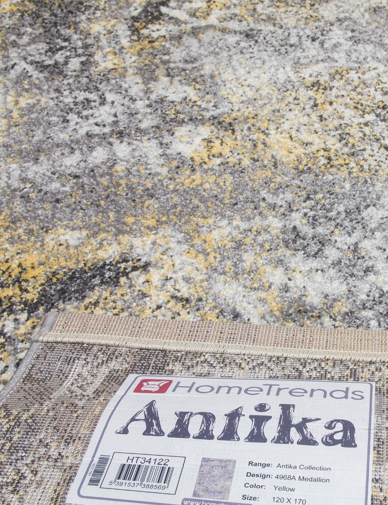 Antika Medallion - Yellow rug, 67 x 240 cm size